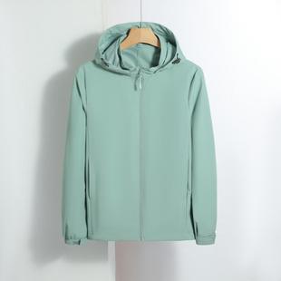 Outdoor Thin Jacket Men's and Women's Work Clothes Hat Removable Mountaineering Clothes Work Clothes Camping Jacket Printing