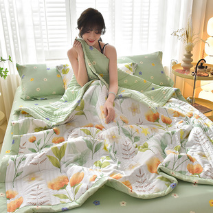 Air conditioning quilt summer cool quilt thin quilt core summer student dormitory new washing promotional gifts summer quilt