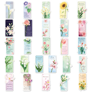 51 flower bookmarks graffiti stickers personalized cross-border English sentences creative decoration mobile phone computer skateboard stickers