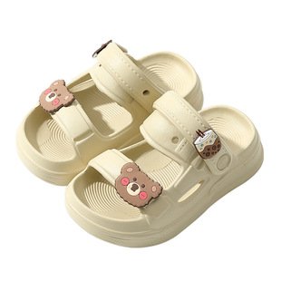 Children's Sandals for Boys and Girls Summer Students Soft Sole Non-slip Outer Wear Slippers for Boys and Babies Children Middle and Old Children's Beach Shoes