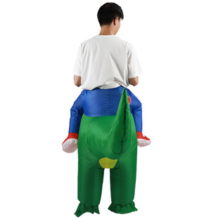 Halloween Children's Tyrannosaurus riding funny dinosaur riding clothes funny props clothing big head dinosaur inflatable clothes