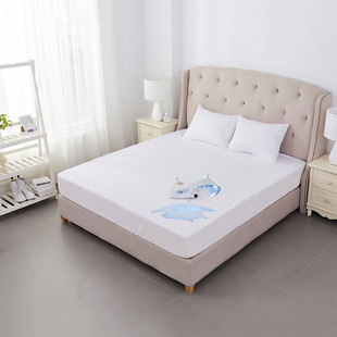 Cross-border multi-size fitted sheet polyester knitted fabric waterproof fitted sheet bedspread Simmons mattress protective cover wholesale