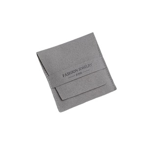 Microfiber Trapezoidal Foldableing Flip Jewelry Bag Velvet Ring Necklace Jewelry Bag Envelope Bag Can Be Printed with LOGO