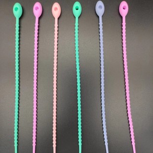 Silicone Cord Silicone Cable Tie Strap Color Data Cable Tie Strap Reuse Silicone Strap