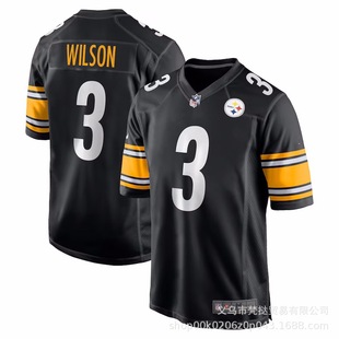 NFL Rugby Steelers STEELERS WATT#90 PICKENS#14 Embroidered Football Jersey