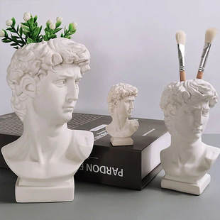 Retro David statue Vase decoration storage desktop artistic pen holder Nordic resin decoration