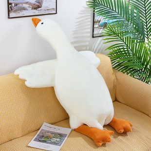 Big White Goose Plush Toy Doll Cute Sleeping Big Goose Lives Down Goose Duck Pillow Doll Girls Sleeping Bed