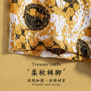 New Men's Underwear Platinum Ice Silk Personalized Printing Antibacterial Inner Breathable Shorts Head Pants One Pocket