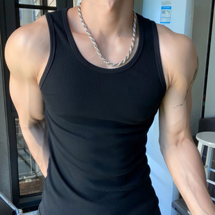 Training Tight Fitness Vest Running Stretch Thread Breathable Sports American Style Fitness Outdoor Quick-Dry Training Clothes