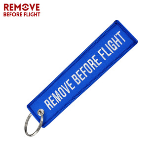 Double-Sided Embroidered Mark Keychain Backpack Hanging Metal Airplane Keychain