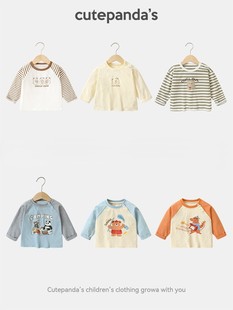 [long sleeve t-shirt clearance] children's long sleeve t-shirt autumn boys bottoming shirt autumn girls baby coat children's clothing