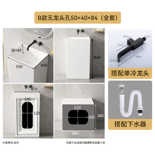 Column Basin Wash Basin Integrated Floor-Standing Column Ceramic Column Basin Vertical Platform Basin Ceramic Integrated Basin Basin