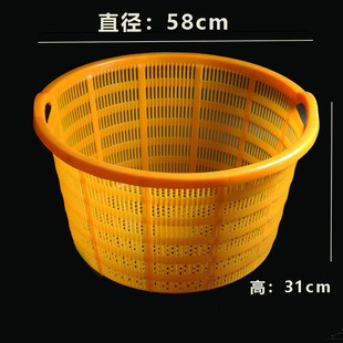 New Material Thickened Plastic Basket Watermelon Basket Round Vegetable and Fruit Transport Frame Grape Frame Hollow Basket Turnover Frame