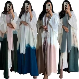 Muslim Abaya Coat Fashion Tie-dye Cloak Summer Fashion European and American Cardigan dress
