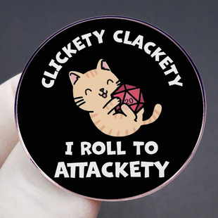 I Roll It, I Roll It, Brooch, Dice Game, Cat Pin, Badge, Metal Alloy Badge Accessories