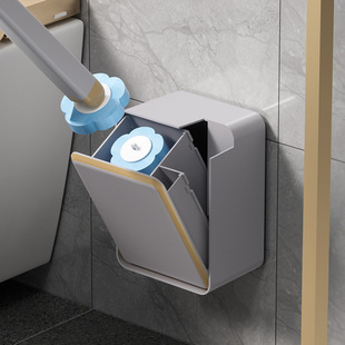 Disposable Toilet Brush Household Replaceable Head Toilet Brush No Dead Angle Toilet Brush Wall-Mounted Toilet Cleaning Brush