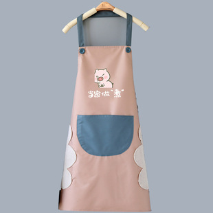 Cartoon waterproof and oil-proof thickened PVC master cooking kitchen hand-wiping apron custom logo advertising apron printing