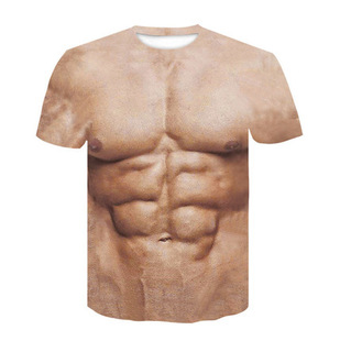 2024 foreign trade AliExpress vortex vertigo science fiction 3D printing men's short sleeve T-shirt pattern
