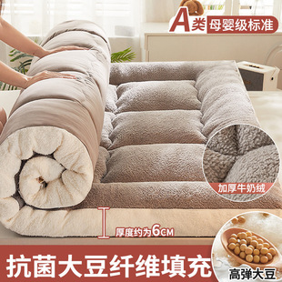 Milk Velvet Mattress Cushion fleece-lined Thickened Household Mattress Student Dormitory Single Cushion Quilt Mattress