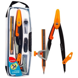 Mapeide star alloy compasses can clip pen drawing tool set high school entrance examination drawing ruler compasses 8-piece set