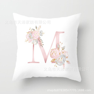 Nordic Subtitle Ins Pillow Cover Sofa Cushion Chair Waist Backrest Modern Living Room Bedside Cold Door Letter Pillow