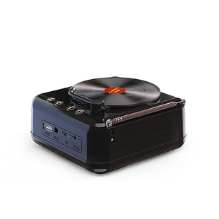 Factory Direct sales universal fans retro Atomic vinyl Bluetooth audio radio creative record player small gift speaker