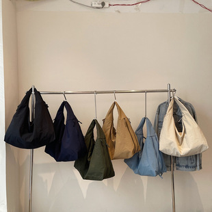Lazy Style Shoulder Bag All-match Casual Nylon Dumpling Bag South Korea Fashionable Simple Shoulder Bag Large Capacity Tote Bag