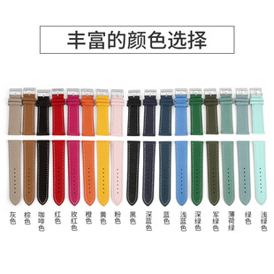 Factory wholesale men's and women's fashion litchi leather watch strap in stock retro simple creative watch accessories