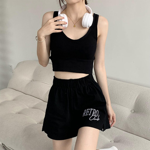 Summer Hot Hot Girl Back Double Crossed Sling Beautiful Back Vest with Chest Pad Wrapping Chest Outer Wear Bottoming Tube Top
