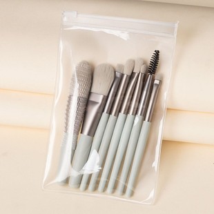 Macaron 8 makeup brush suit portable short travel blush brush eye shadow brush beauty tools