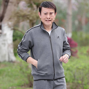 Middle-aged and Elderly Sports suit Men's Spring and Autumn Couple Clothes Casual Sportswear Women's Dad Clothes Mom Clothes for the Elderly