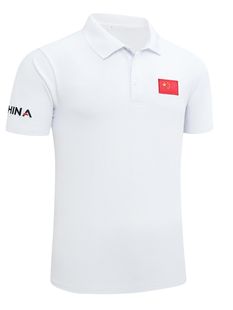 Chinese team lapel sports short-sleeved T-shirt POLO male and female students school uniform swimming fitness martial arts school coach uniform customization