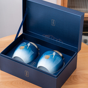 Spring Tea Ceramic Tea Cans Creative Retro Tea Gift Boxes Empty Boxes Tea Sealed Storage Cans Packaging Box Wholesale