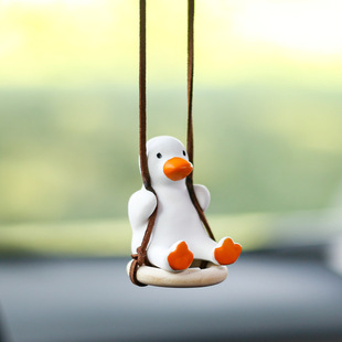 Cross-border net red duck swing duck car rearview mirror gypsum pendant car decoration supplies interior wholesale