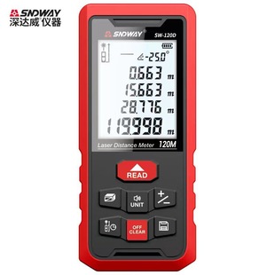 Лазерный дальномер Shenzhen Dawei SW-100D электронный линейный измеритель расстояния внутри и снаружи.