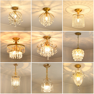 American Crystal ceiling lamp hallway entrance aisle corridor balcony cloakroom desk lamp cross-border crystal lamp