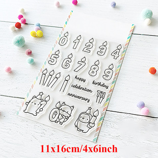 Candle style PVC transparent seal and matching etching embossing cutting mold creative DIY photo album clip book