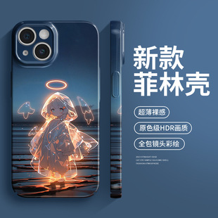 Luminous girl's phone case for Apple 15promax new advanced y76s drop-resistant y73s Internet celebrity cute