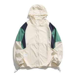 Sun Protection Clothing Men's UPF50 Men's Outdoor Sun Protection Clothing Hooded Jacket UV Protection American Style Fashion Brand All-match