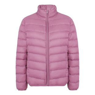 2024 Autumn and Winter New Lightweight Down Jacket Women's Short 90 White Duck Down Stand Collar Slimming Casual Large Size Coat Trendy
