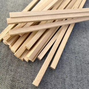 Length 60cm Paulownia Wood Strips DIY Handmade Wood Strips Architectural Model Wood Strips Wooden House Making Flat Wood Strips