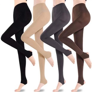 Foot Black Thick Silk Stockings Spring and Autumn Light Leg Artifact Women's Autumn and Winter Naked Velvet Pantyhose fleece-lined Leggings