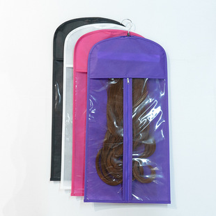 Factory direct batch dustproof waterproof thickened non-woven fabric visible zipper design multi-size optional wig storage bag