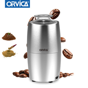 ORVICA Cross-border Coffee Grinder Stainless Steel Cutter Head Electric Bean Grinder Automatic Mill Household Small