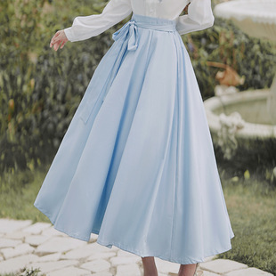 6536 real shot Hong Kong style retro style French embroidered long sleeve jacket large swing skirt overskirt suit skirt price limit 40