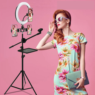 Mobile phone live broadcast bracket fill light desktop selfie Net red photo landing tripod anchor beauty shooting equipment