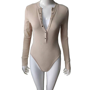 2022 Europe and the United States Amazon wish AliExpress Long Sleeve Pit Strip Pumpsuit Autumn and Winter Base Jacket Women