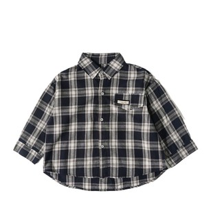 Boys' Spring Korean Style Plaid Shirt 2025 New Kidsren's Spring Long-Sleeved Fashionable Kidsren's Clothing Loose Top