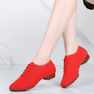 Dance PA new practice shoes women's square dance double ballroom dance soft bottom classical practice teacher dance shoes with sole