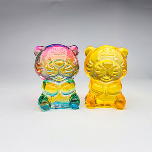 Coloured glaze 12 zodiac tiger dragon hand-held doll zodiac gifts home car decoration citrine 12 zodiac ornaments